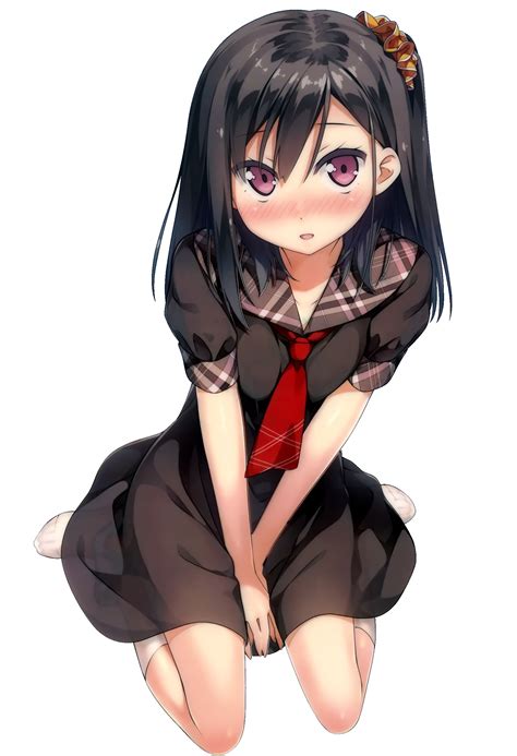 Anime Anime Girls Blushing Dark Hair Render Kantoku