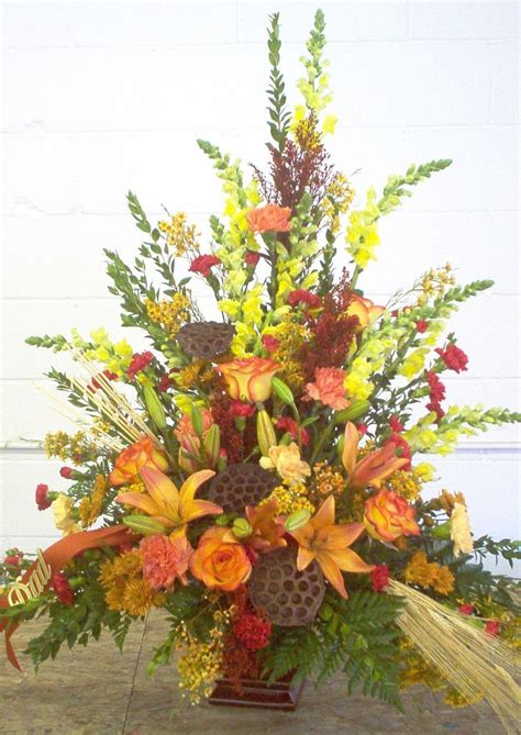 Fall Funeral Arrangement Lots Of Fall 1000 Large Flower