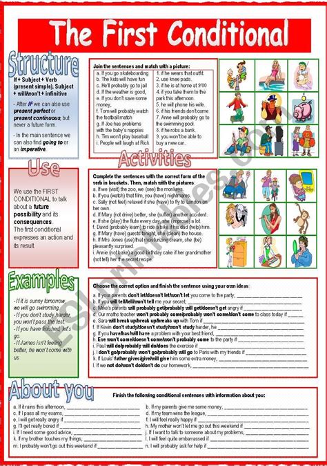The First Conditional Esl Worksheet By Nuria08
