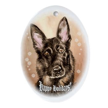 Black German Shepherd Oval Ornament | Black german shepherd, German shepherd, Christmas ornaments