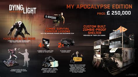 During the various game modes you can partake in deathmatches and armed races as well as other armed competitions, using modern airplanes, which are tuned to the max, with extreme weapons. Buy Dying Light: APOCALYPSE EDITION.co.uk on Xbox One | GAME