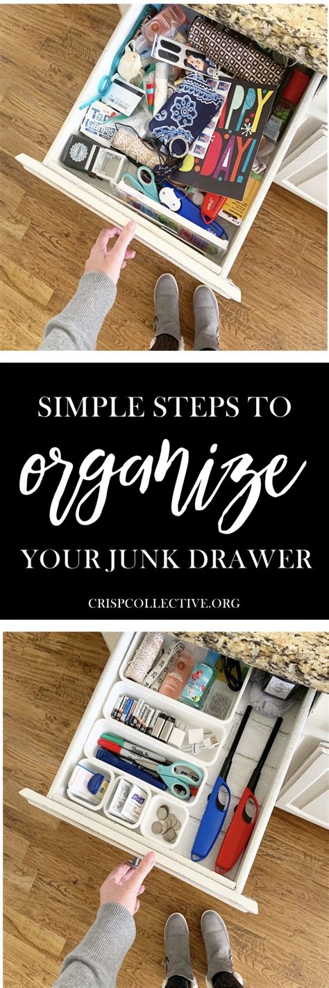 simple steps to organize your junk drawer crisp collective