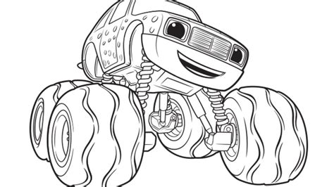 blaze   monster machinespickle colouring pages  preschoolers