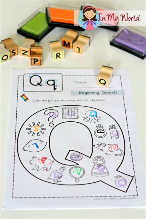 It's a shame, too — some of the most beautiful words in the english language start with k. Preschool Letter Q - In My World