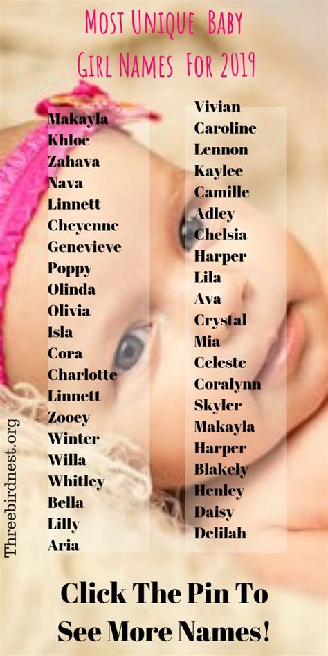 The Prettiest Most Unique Baby Girl Names For 2022 This Little Nest