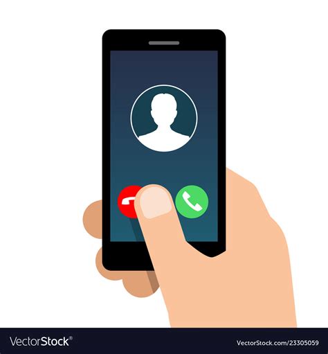 Incoming Call On Mobile Phone Royalty Free Vector Image