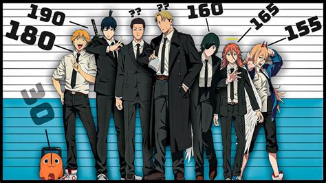 Chainsaw Man Characters Height Comparison Youtube