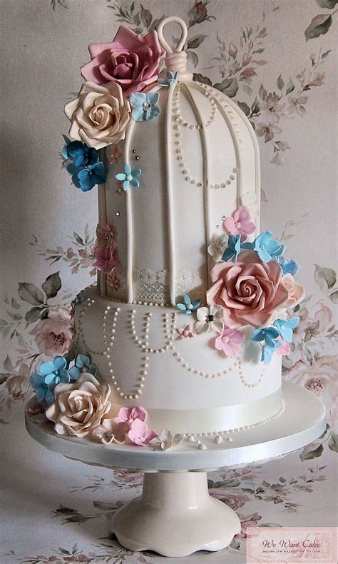 Wonderful Birdcage With Flowers Cake Gorgeous Cakes Pretty Cakes
