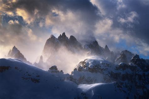 Mountain Snowstorm Ilalian Dolormites Fine Art Photo Print Joseph C
