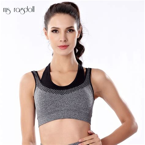 Aliexpress Com Buy Professional Sports Mesh Fitness Women Yoga Top Sexy Push Up Sports Bra