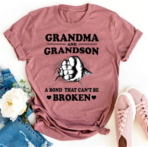 Grandma And Grandson A Bond That Cant Be Broken Shirt Etsy