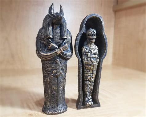 Anubis Sarcophagus With Mummy Ancient Egyptian Coffin Etsy
