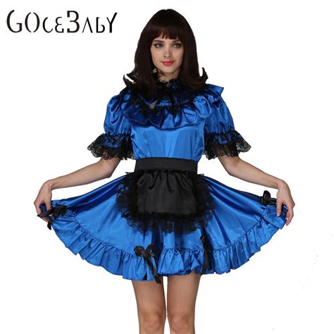 Buy Sissy In Sissy Maid Lockable Blue Stain Dress
