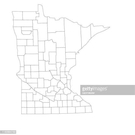 Minnesota Map With Counties Photos And Premium High Res Pictures