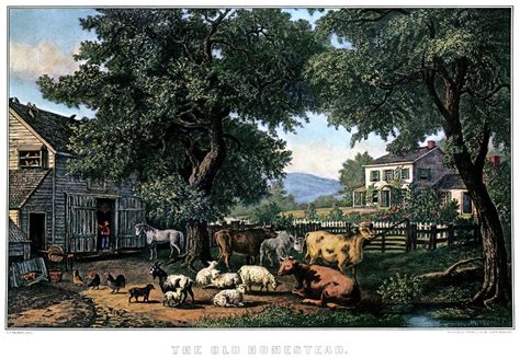 1870s The Old Homestead Painting By F Painting By Vintage Images