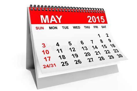 Kalender Mei 2015 Stock Illustratie Illustratie Bestaande Uit Spatie