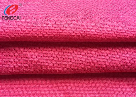 Plain Dyed Knitted Athletic Sports Mesh Fabric 100 Polyester Garment