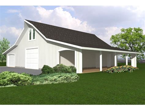 Use the carport for parking or as a covered porch. Outbuilding Plans | Outbuilding or Garage Plan with Shop ...