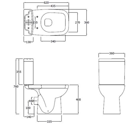 Rak Origin Close Coupled Toilet Short Projection Wc Inc Soft Close Seat