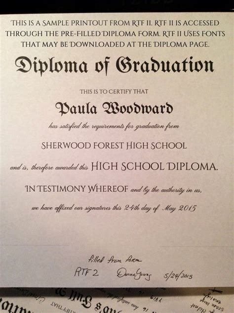 Printable Homeschool High School Diplomas Enter Students Name And