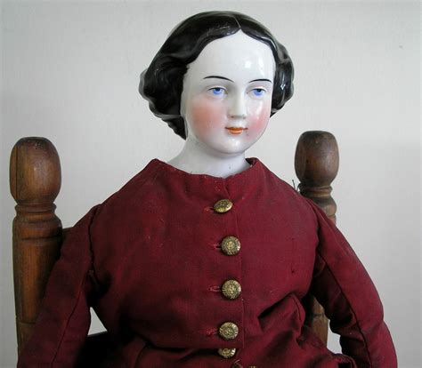 Antique 1860s 26 1 2 Original Jenny Lind China Doll Original Clothes