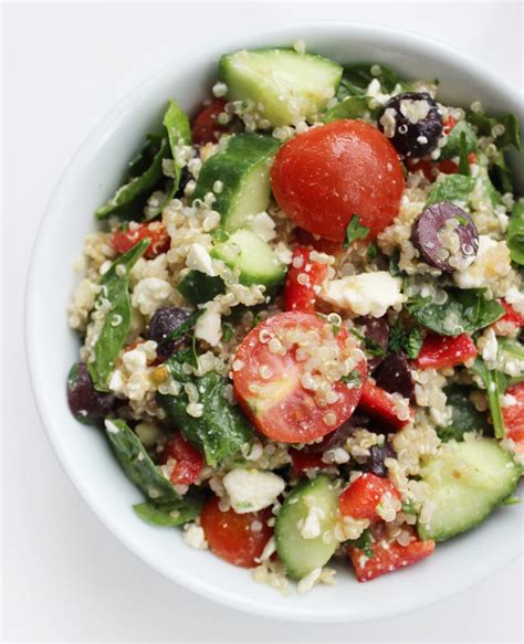 Mediterranean Quinoa Salad Healthy Dinner Salads Popsugar Fitness