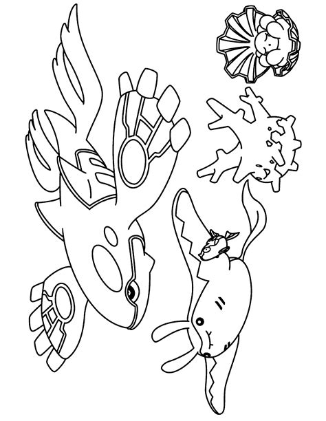 The Pokemon Coloring Page Is Shown In Black And White