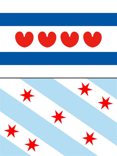 flags of the city of chicago and the province of friesland fryslân in each other s style r