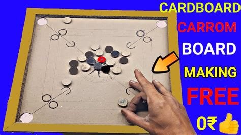 Carrom Board In Cardboard How To Make Carrom Board Game With Cardboard How To Make Diy