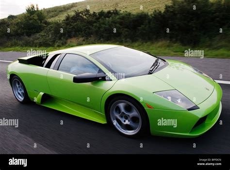 Lime Green Lamborghini Murcielago Murciélago Stock Photo Alamy
