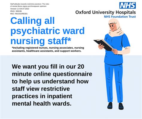 are you currently working on an inpatient mental health ward in the uk calls for research