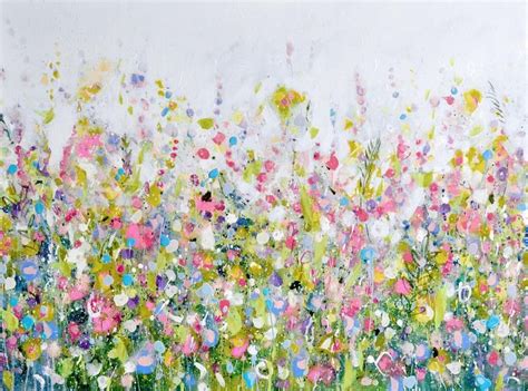 Large Floral Wall Art Canvas Meadow Art Abstract Floral Etsy Floral