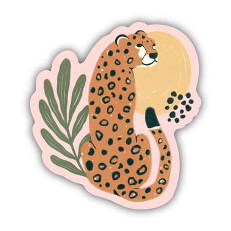 Cute Cheetah Sticker Big Moods