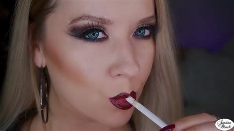 burgundy glossy prints on my cigarette [1080p mp4] goddess jordan black