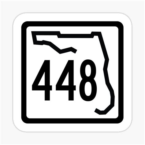 Florida State Route 448 Area Code 448 Sticker For Sale By Srnac