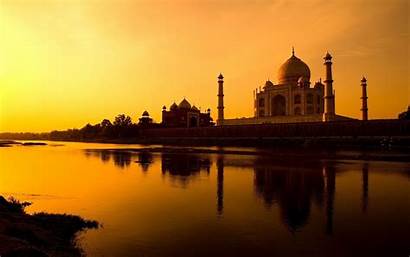 Taj Mahal India Sunset Building Palace River