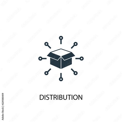Distribution Icon Simple Element Illustration Distribution Concept