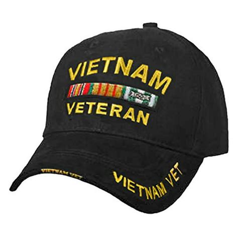 Buy Caps And Hats Vietnam Veteran Baseball Cap Military Vet Mens Black