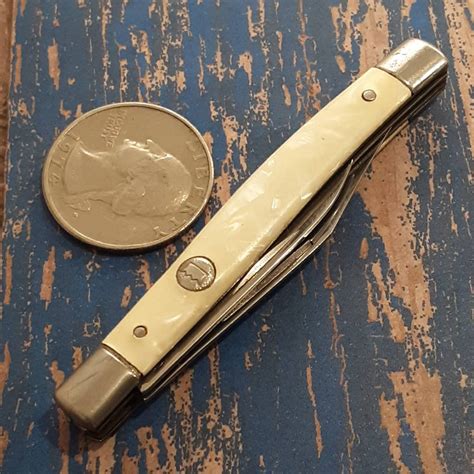 Vintage Imperial Crown Folding Pocket Knife Made In Usa Long Etsy