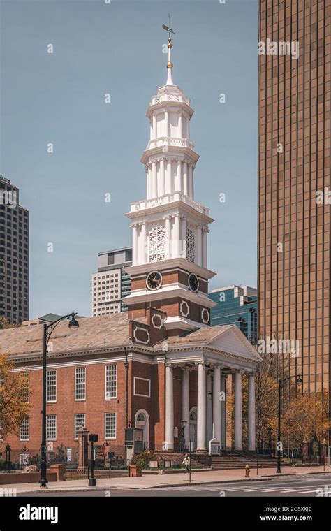 Historic South Church Architecture Hartford Connecticut Stock Photo