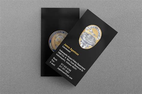 Business cards (highway patrol / state police). State & Municipal Police Business Cards | Kraken Design