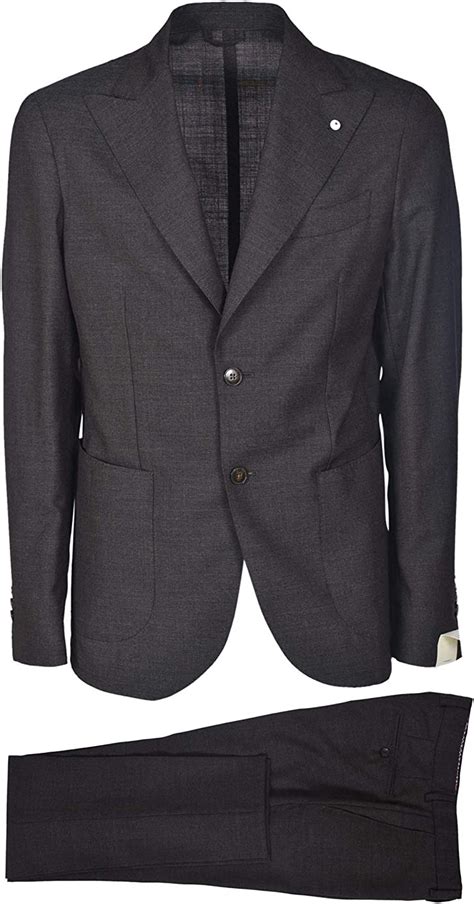 Lbm Luxury Fashion Man 38538576502 Brown Cotton Suit
