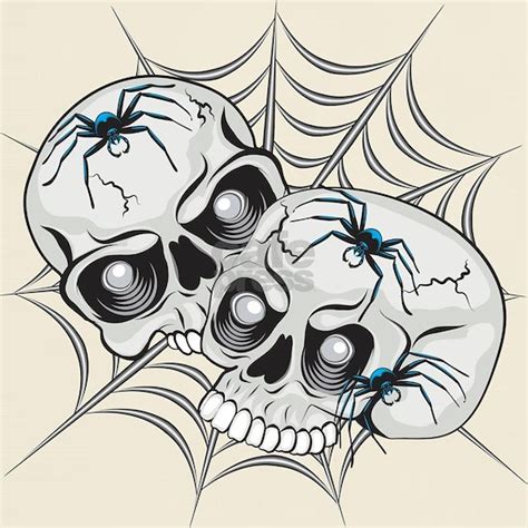 Spider Web Skulls Light T Shirt By Bonesofsociety Cafepress