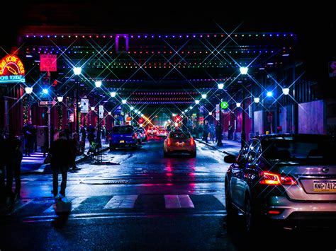 X Night City Street Neon Lights K K Hd K Wallpapersimages