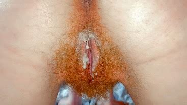 Ginger Redhead Forest Run Ended In Dripping Hairy Pussy Outdoor