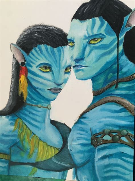 Jake And Neytiri Oil Paint 9x12 Arte Ritratti Arte Ritratti