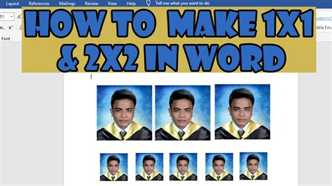 How To Make 2x2 And 1x1 Picture In Word For Beginners Tutorials