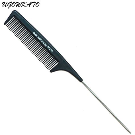 Carbon Anti Static Cutting Comb Black Carbon Rat Tail Comb Stylist