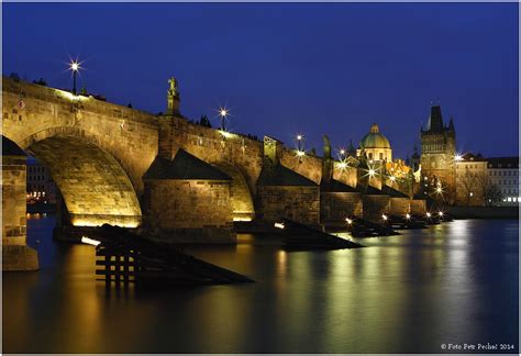 Prague's most stunning bridge spans 156 arches and is.. Noční Praha - Karlův most | Petr Pechač