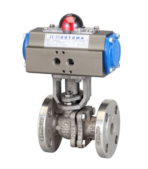 Automa Flange Ball Valve Double Acting